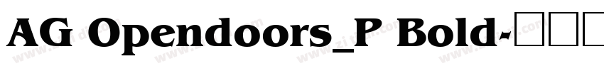 AG Opendoors_P Bold字体转换